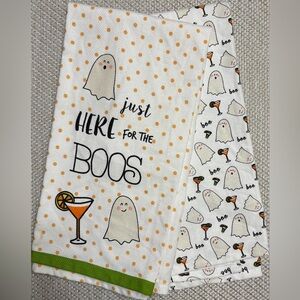 Halloween Ghost Here for the Boos Kitchen Towels 👻